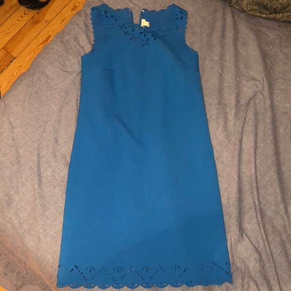 Turquoise Jcrew eyelit dress - Picture 1 of 6